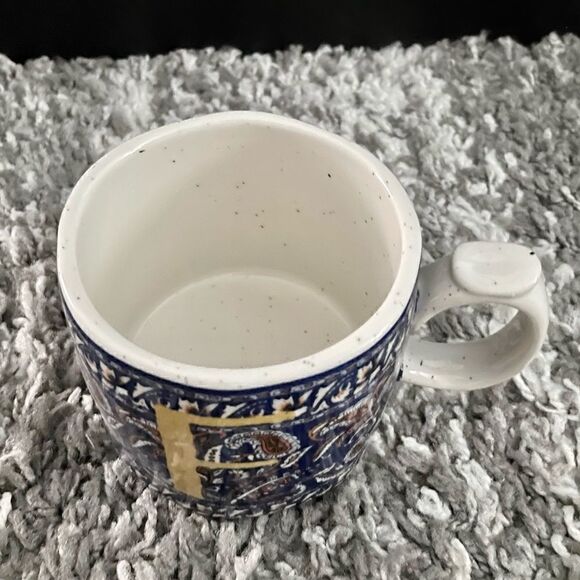 NIB Anthropologie Blockprinted Monogram Mug - F - Picture 4 of 6